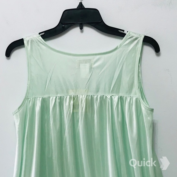 NWT Green Sleeveless Satin Nightgown - Picture 5 of 12